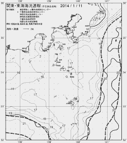 一都三県漁海況速報、関東・東海海況速報(2014/01/11)