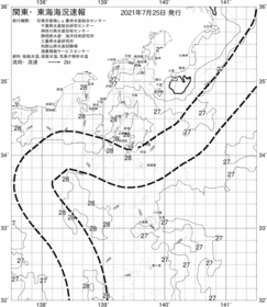 一都三県漁海況速報、関東・東海海況速報(2021/07/25)