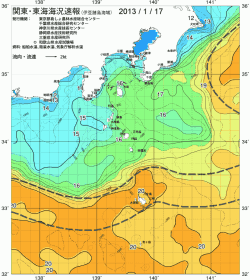 関東・東海海況速報/伊豆諸島海域(2013/01/17)