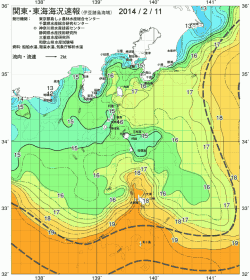 関東・東海海況速報/伊豆諸島海域(2014/02/11)