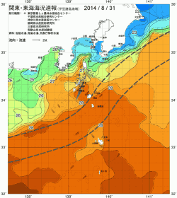 関東・東海海況速報/伊豆諸島海域(2014/08/31)