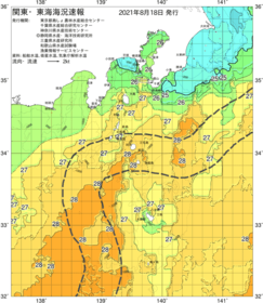 関東・東海海況速報/伊豆諸島海域(2021/08/18)