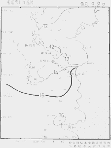 東京湾口海況図(1998/03/22)