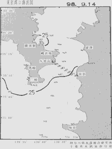 東京湾口海況図(1998/09/14)