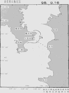 東京湾口海況図(1998/09/16)