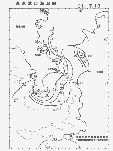 東京湾口海況図(2001/07/13)