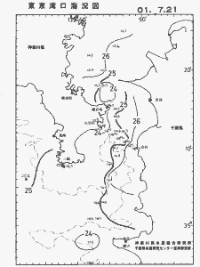東京湾口海況図(2001/07/21)