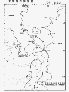 東京湾口海況図(2001/08/30)