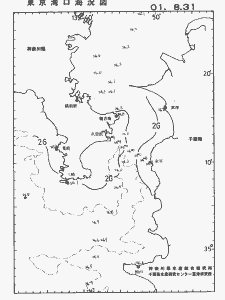 東京湾口海況図(2001/08/31)
