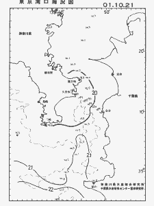 東京湾口海況図(2001/10/21)