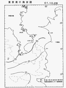 東京湾口海況図(2001/10/28)