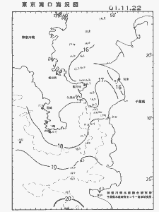 東京湾口海況図(2001/11/22)
