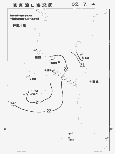 東京湾口海況図(2002/07/04)