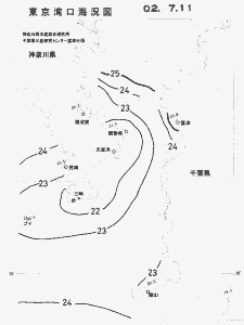 東京湾口海況図(2002/07/11)