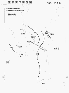 東京湾口海況図(2002/07/15)