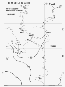 東京湾口海況図(2002/10/21)