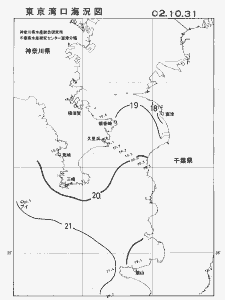 東京湾口海況図(2002/10/31)