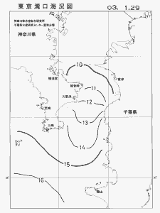 東京湾口海況図(2003/01/29)