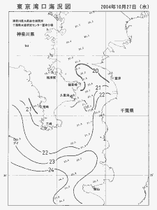 東京湾口海況図(2004/10/27)
