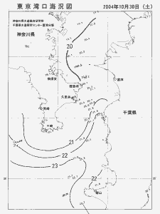 東京湾口海況図(2004/10/30)