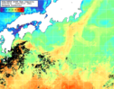 NOAA人工衛星画像:黒潮域, 1週間合成画像(2024/05/01～2024/05/07UTC)