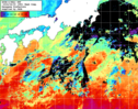 NOAA人工衛星画像:黒潮域, 1週間合成画像(2024/04/03～2024/04/09UTC)