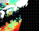 NOAA人工衛星画像:黒潮域, パス=20240412 01:49 UTC
