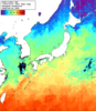 NOAA人工衛星画像:日本全域, 1週間合成画像(2024/04/08～2024/04/14UTC)