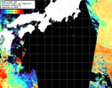 NOAA人工衛星画像:黒潮域, 1日合成画像(2024/04/15UTC)