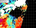 NOAA人工衛星画像:黒潮域, パス=20240416 01:43 UTC