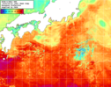 NOAA人工衛星画像:黒潮域, 1週間合成画像(2024/04/12～2024/04/18UTC)