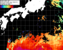 NOAA人工衛星画像:黒潮域, 1日合成画像(2024/04/21UTC)