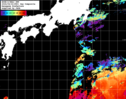 NOAA人工衛星画像:黒潮域, 1日合成画像(2024/04/22UTC)