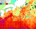 NOAA人工衛星画像:黒潮域, 1週間合成画像(2024/04/16～2024/04/22UTC)