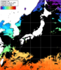 ひまわり人工衛星:日本全域,18:59JST,1時間合成画像