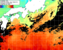 NOAA人工衛星画像:黒潮域, 1日合成画像(2024/04/12UTC)