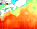 NOAA人工衛星画像:黒潮域, 1週間合成画像(2024/04/08～2024/04/14UTC)