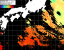ひまわり人工衛星:黒潮域,18:59JST,1時間合成画像