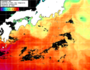 NOAA人工衛星画像:黒潮域, 1日合成画像(2024/04/17UTC)