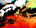 NOAA人工衛星画像:黒潮域, 1日合成画像(2024/04/22UTC)