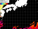 ひまわり人工衛星:黒潮域,12:59JST,1時間合成画像
