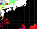 ひまわり人工衛星:黒潮域,19:59JST,1時間合成画像