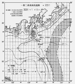 一都三県漁海況速報、関東・東海海況速報(2001/01/11)