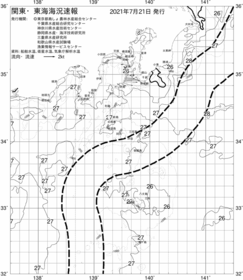 一都三県漁海況速報、関東・東海海況速報(2021/07/21)