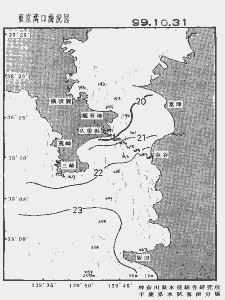 東京湾口海況図(1999/10/31)