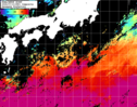 NOAA人工衛星画像:黒潮域, 1日合成画像(2024/07/13UTC)