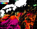 NOAA人工衛星画像:黒潮域, パス=20240716 00:02 UTC