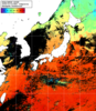 NOAA人工衛星画像:日本全域, 1日合成画像(2024/10/14UTC)