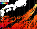 NOAA人工衛星画像:黒潮域, パス=20241019 11:35 UTC