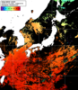 NOAA人工衛星画像:日本全域, 1日合成画像(2025/07/01UTC)